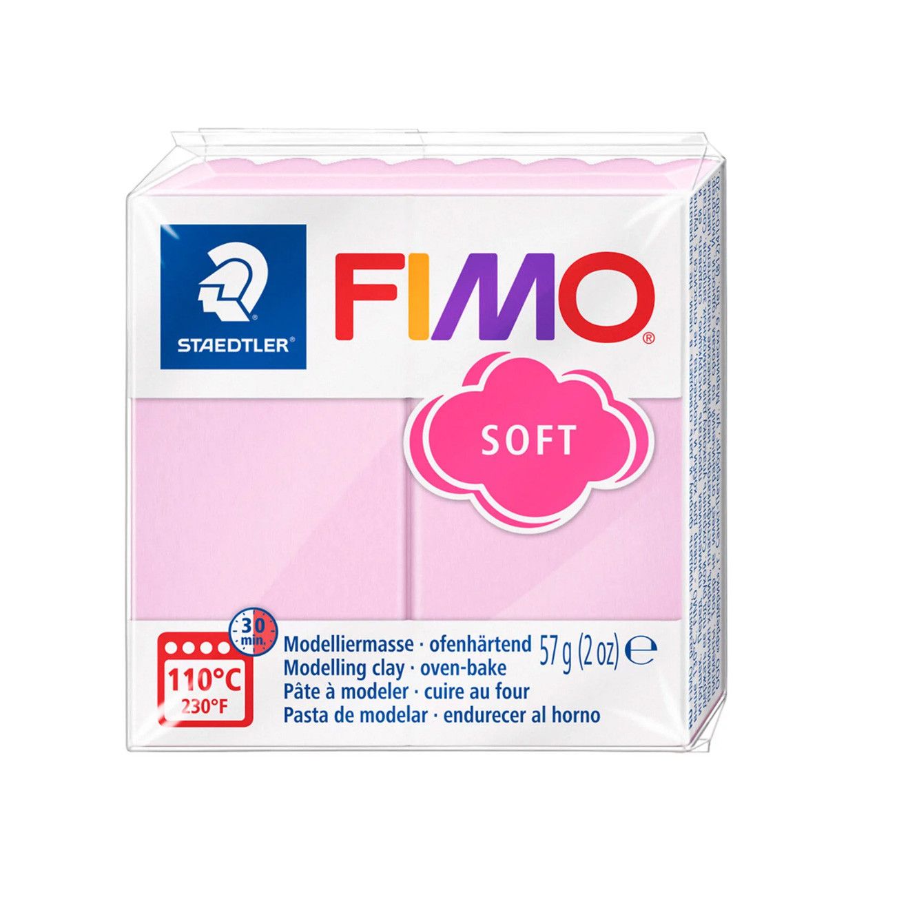 Acquista Online Pasta Fimo Soft 57 Gr Rosa Pastello (205) Fimo