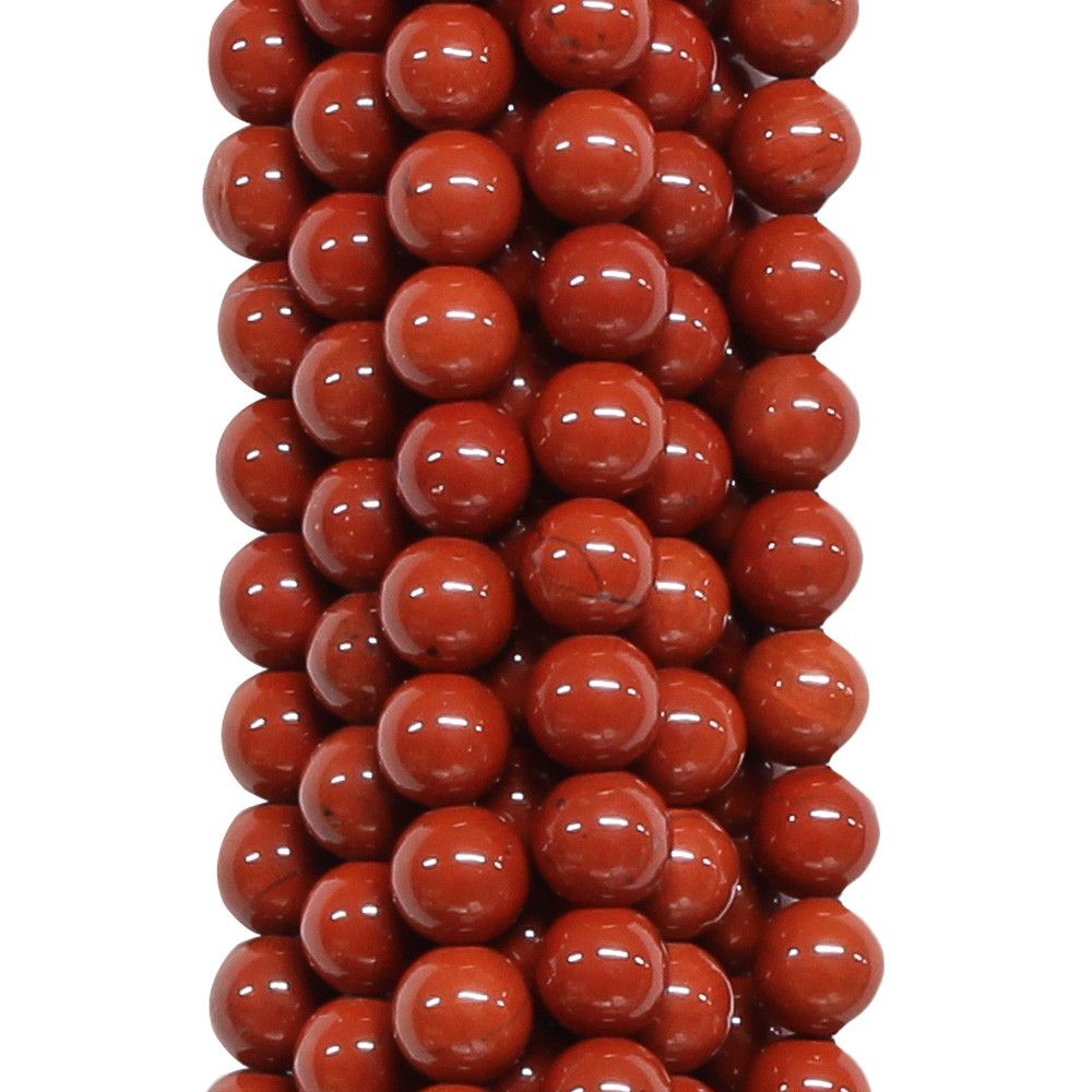 Pierres Dures Percées – Diaspro Rosso – 89 Pièces – Fil – Neuf Avec étiquettes