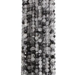 Lot De 3 Fils Quartz Rutile Naturel - 10mm Perles - Longueur 40 Cm - Neuf