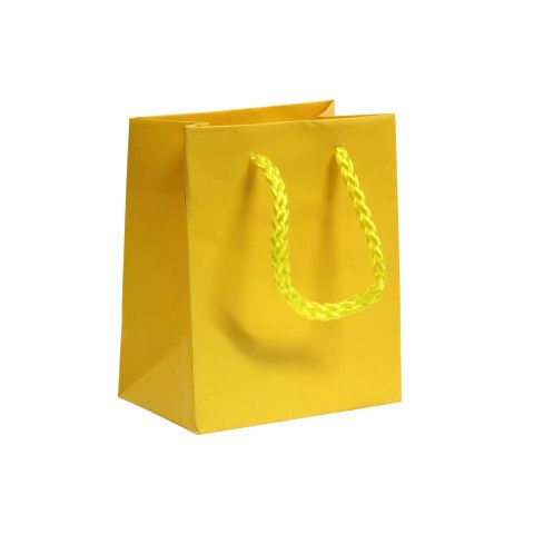 Acquista Shopper Carta Opaca L10xh12xp6,5 Cm - 12 Pz Giallo