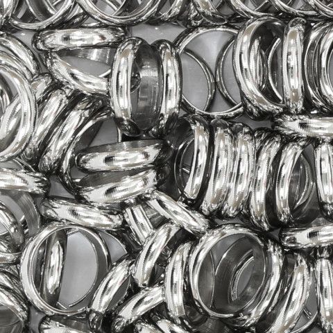 PATIKIL 1.2 Metallo Anelli Tenuta 6pz 304 Acciaio Inox Anello Circolare Pesante Liscio Rotondo Anelli 1258503