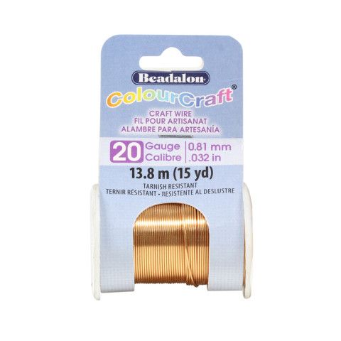 Beadalon ColourCraft Filo Rame 20 Gauge 0,81 Mm Marrone, 7,3 Metri, Per Gioielli Fai Da Te - 2