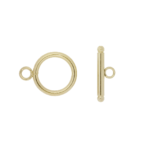 Chiusura T - Bar Liscia in Acciaio Dorato 16 mm - 2 pz