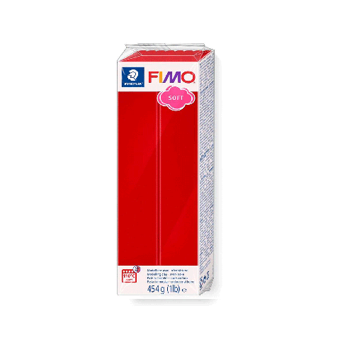 Pasta Fimo Soft 454 gr Rosso Natale (2) 