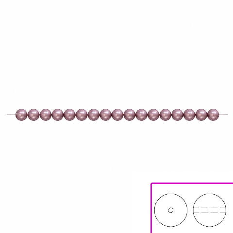 Perle SW (5810) 3 mm Vintage Rose Pearl